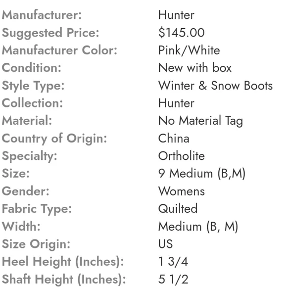 Hunter Pink Winter Boots - Picture 8 of 9